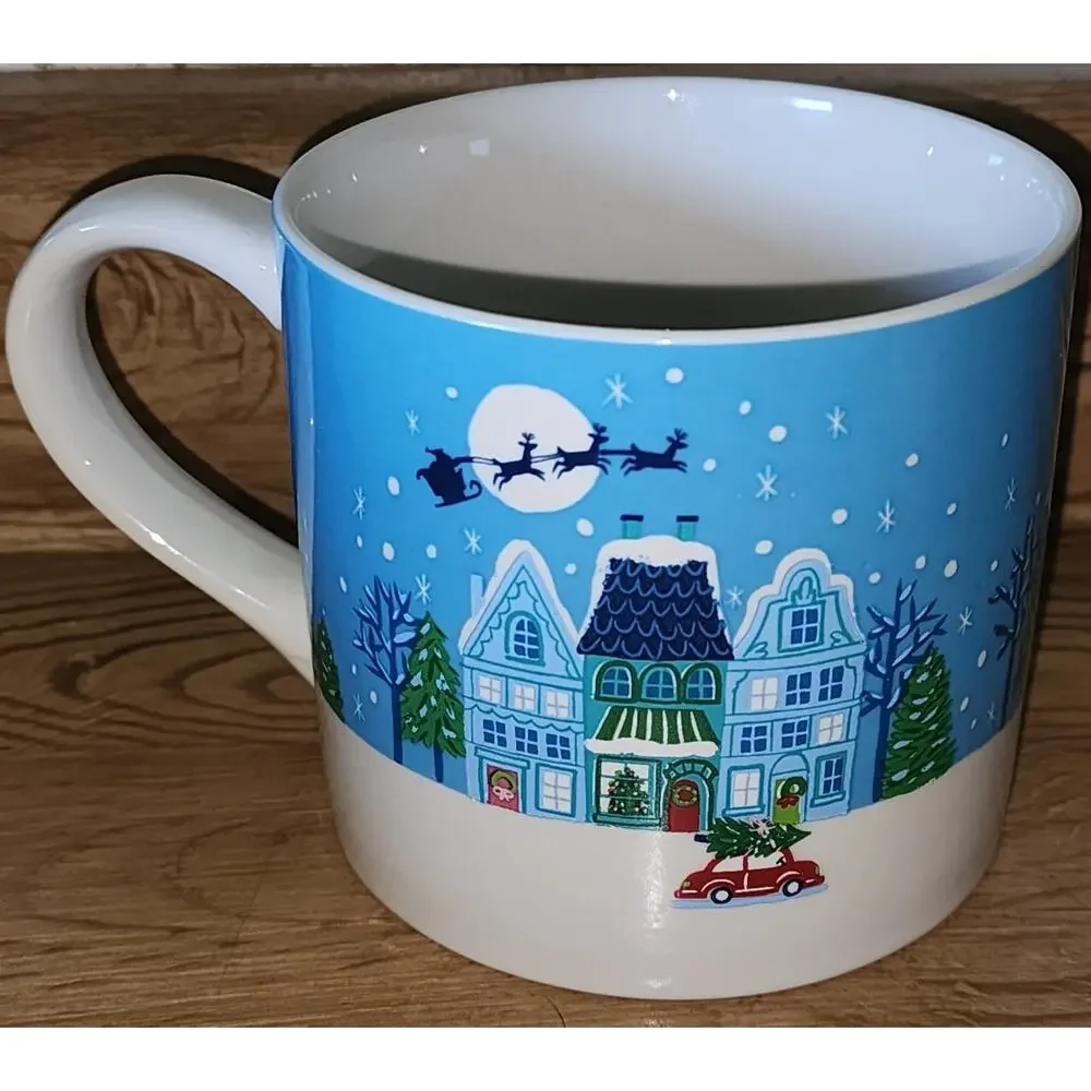 Wondershop Target Winter Village 3D Snowflake Christmas Scene Coffee Mug 3 1/2